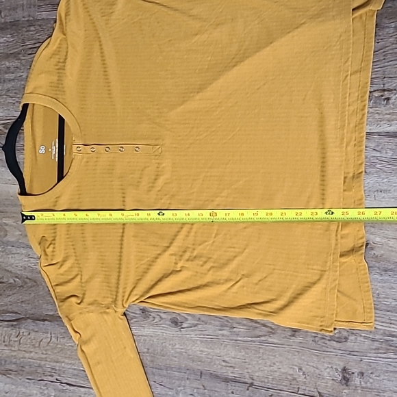 SO BRAND WOMENS MEDIUM TOP "WARM GINGER". OVER SIZED HENLEY TEE - Picture 10 of 10